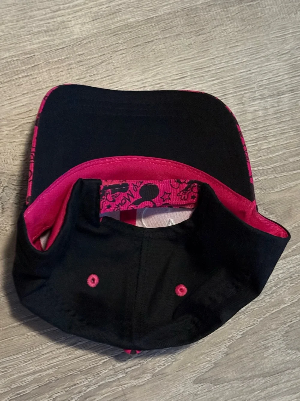 Disney Parks Exclusive Mickey Mouse Rhinestone Pink Black Icon Hat Cap